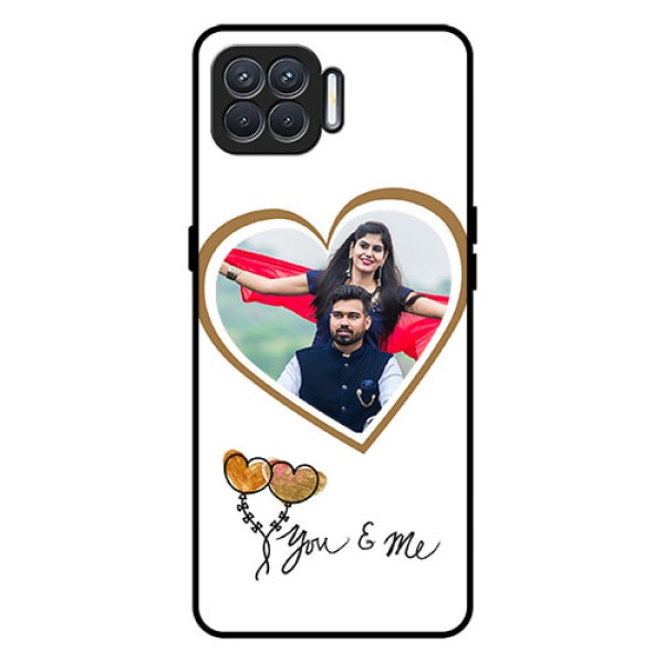 Oppo F17 Custom Glass Mobile Case  - You & Me Design