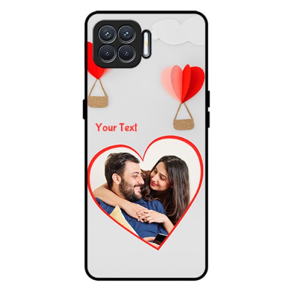 Oppo F17 Custom Glass Mobile Case  - Parachute Love Design