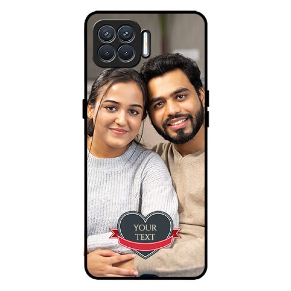 Oppo F17 Custom Glass Phone Case  - Just Married Couple Design
