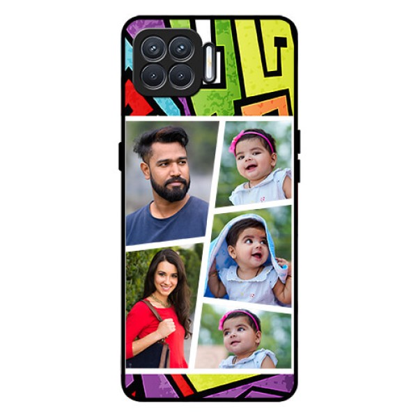 Oppo F17 Custom Glass Phone Case  - Graffiti pattern Design