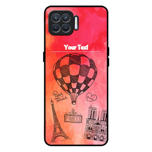 Oppo F17 Custom Glass Phone Case  - Paris Theme Design