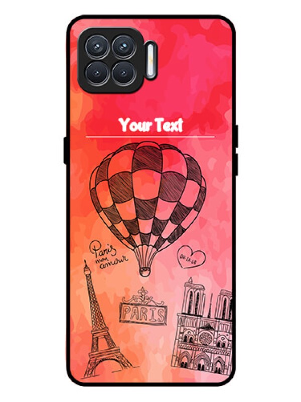 Custom Oppo F17 Custom Glass Phone Case  - Paris Theme Design
