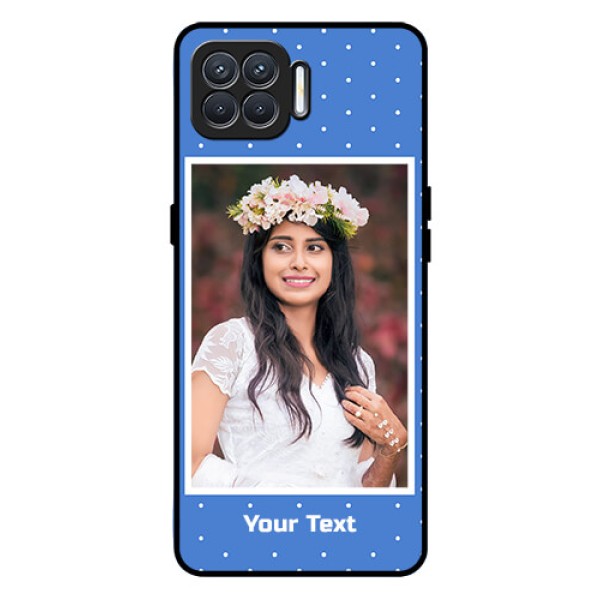 Oppo F17 Photo Printing on Glass Case  - Polka dots design