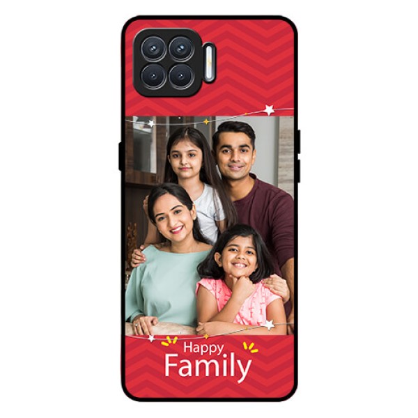 Oppo F17 Personalized Glass Phone Case  - Happy Family Design