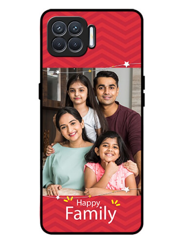 Custom Oppo F17 Personalized Glass Phone Case  - Happy Family Design