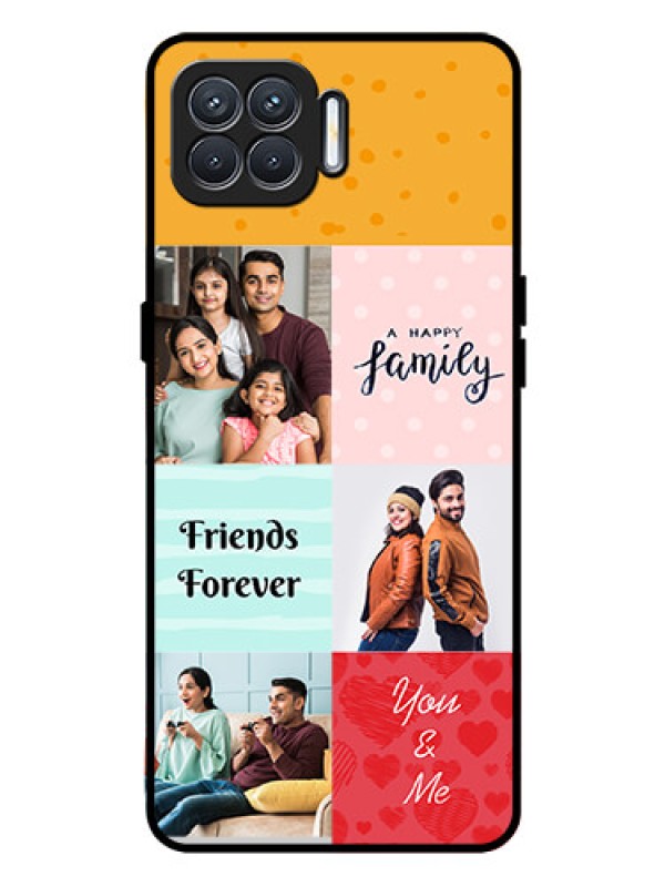 Custom Oppo F17 Personalized Glass Phone Case  - Images with Quotes Design