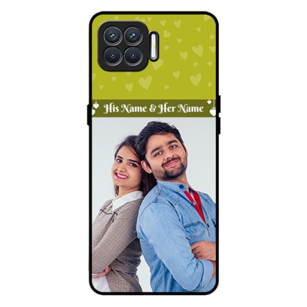 Oppo F17 Custom Glass Phone Case  - You & Me Heart Design
