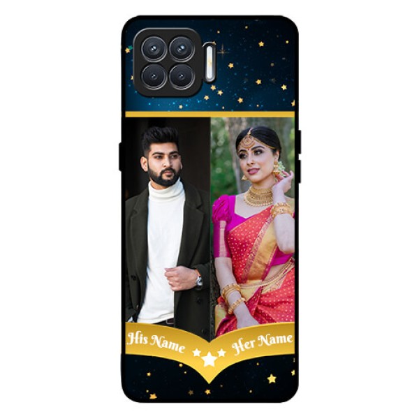Oppo F17 Custom Glass Phone Case  - Galaxy Stars Backdrop Design