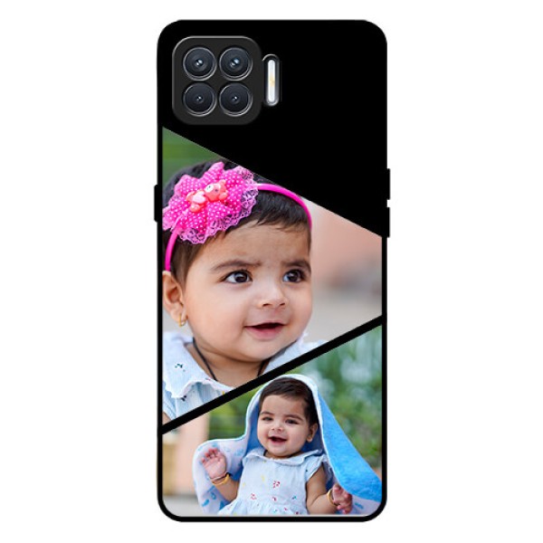 Oppo F17 Custom Glass Phone Case  - Semi Cut Design