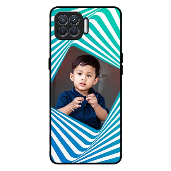 Oppo F17 Personalized Glass Phone Case  - Abstract Spiral Design