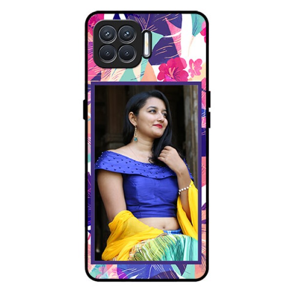 Oppo F17 Custom Glass Mobile Case - Abstract Floral Design Oppo F17 Custom Glass Mobile Case - Abstract Floral Design