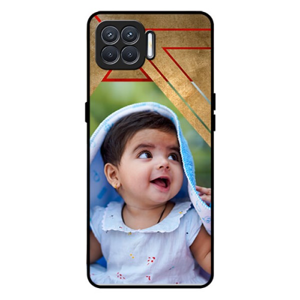 Oppo F17 Personalized Glass Phone Case  - Gradient Abstract Texture Design