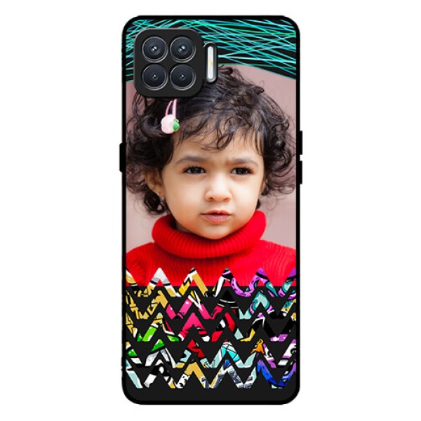 Oppo F17 Personalized Glass Phone Case  - Neon Abstract Design