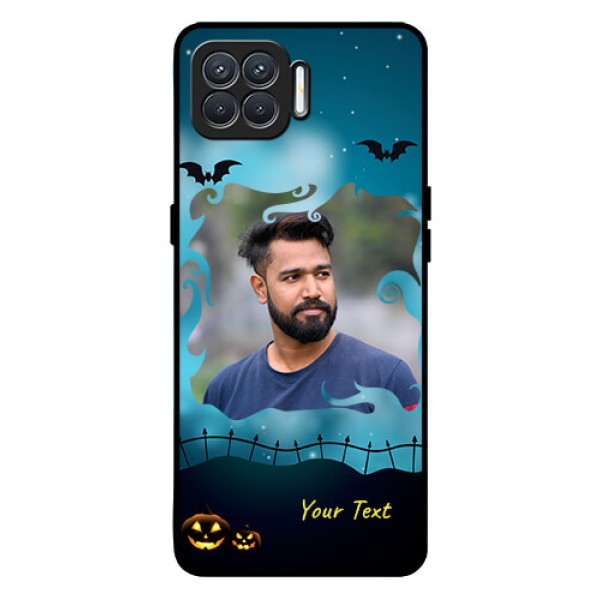 Oppo F17 Custom Glass Phone Case - Halloween frame design Oppo F17 Custom Glass Phone Case - Halloween frame design