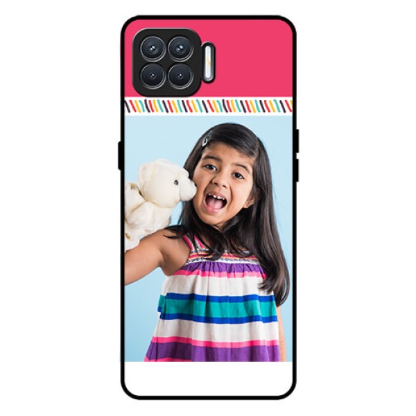 Oppo F17 Personalized Glass Phone Case  - Line art design