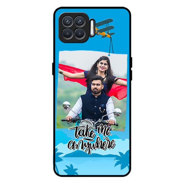 Oppo F17 Custom Glass Mobile Case  - Traveller Design 