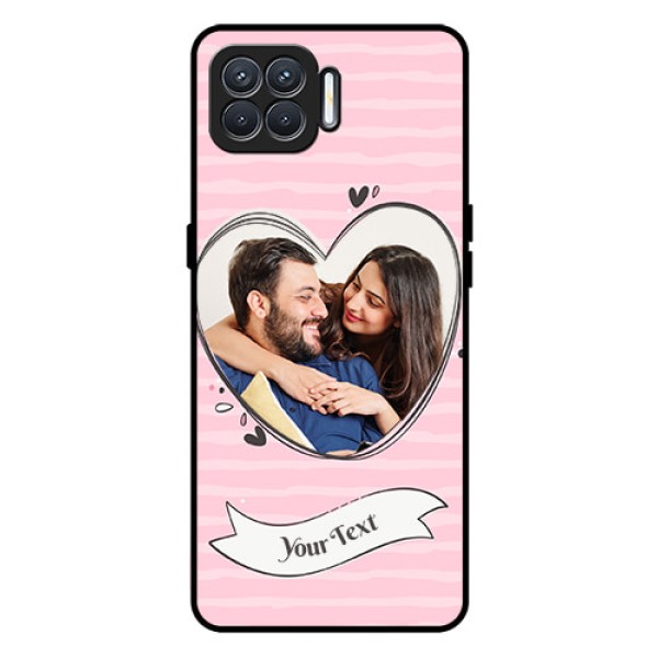 Oppo F17 Custom Glass Phone Case  - Vintage Heart Design