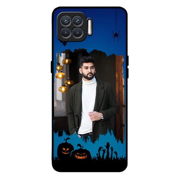 Oppo F17 Photo Printing on Glass Case - with pro Halloween design Oppo F17 Photo Printing on Glass Case - with pro Halloween design