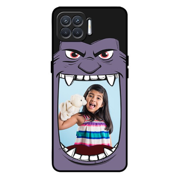 Oppo F17 Custom Glass Phone Case - Angry Monster Design Oppo F17 Custom Glass Phone Case - Angry Monster Design