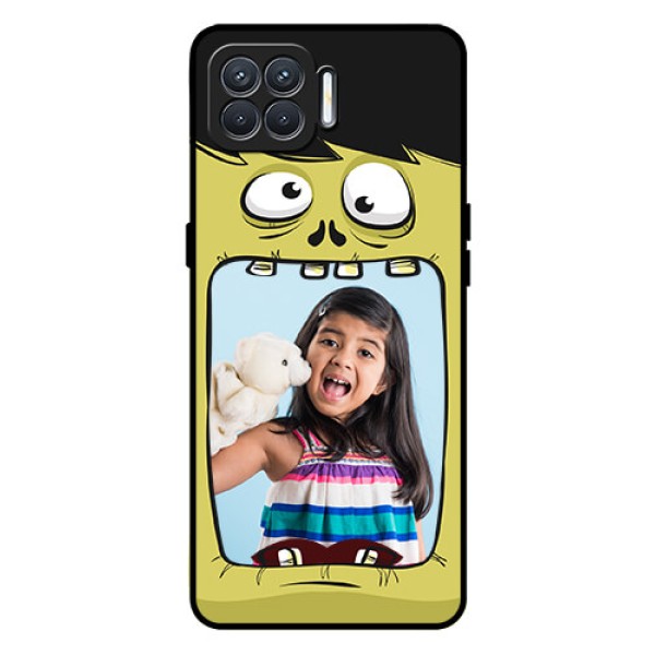 Oppo F17 Personalized Glass Phone Case  - Cartoon monster back case Design