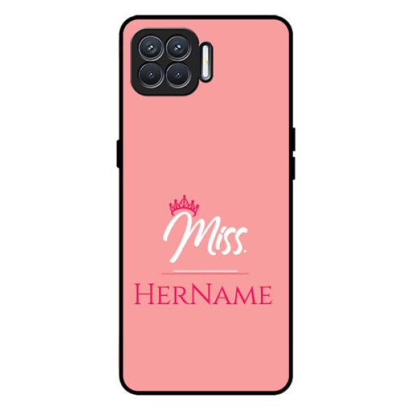 Oppo F17 Custom Glass Phone Case Mrs with Name