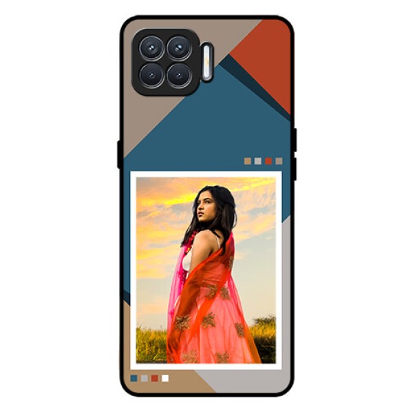 Oppo F17 Personalized Glass Phone Case - Retro color pallet Design Oppo F17 Personalized Glass Phone Case - Retro color pallet Design