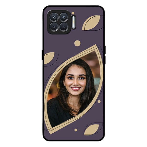Oppo F17 Custom Glass Mobile Case - Falling Leaf Design
