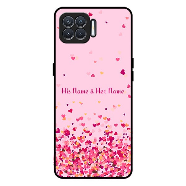 Oppo F17 Photo Printing on Glass Case - Floating Hearts Design Oppo F17 Photo Printing on Glass Case - Floating Hearts Design