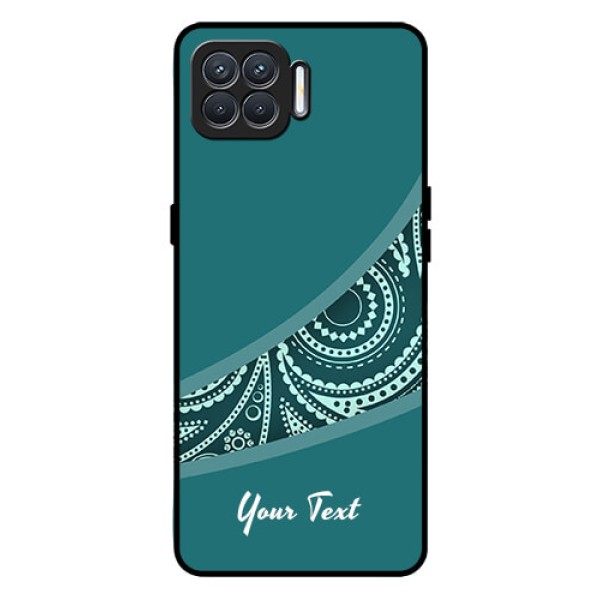Oppo F17 Photo Printing on Glass Case - semi visible floral Design