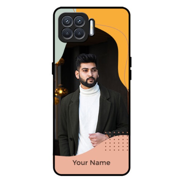 Oppo F17 Personalized Glass Phone Case - Tri-coloured overlay design Oppo F17 Personalized Glass Phone Case - Tri-coloured overlay design