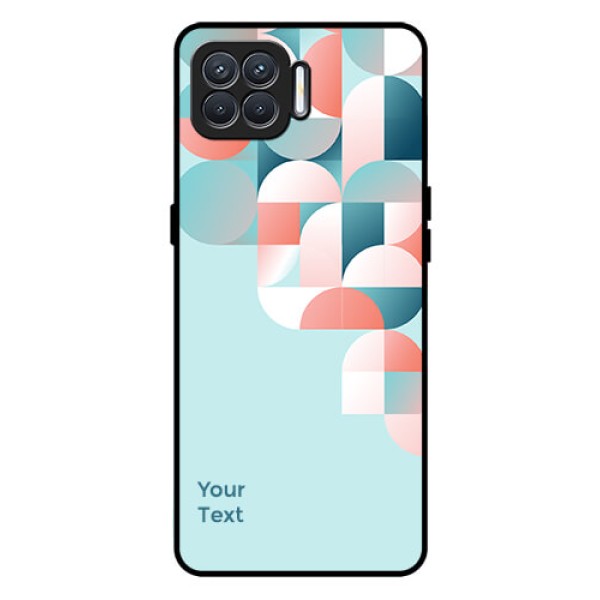 Oppo F17 Custom Glass Phone Case - Stylish Semi-circle Pattern Design