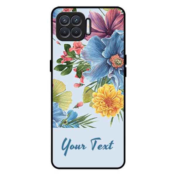 Oppo F17 Custom Glass Mobile Case - Stunning Watercolored Flowers Painting Design Oppo F17 Custom Glass Mobile Case - Stunning Watercolored Flowers Painting Design