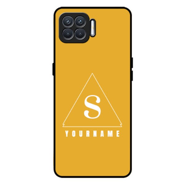 Oppo F17 Personalized Glass Phone Case - simple triangle Design