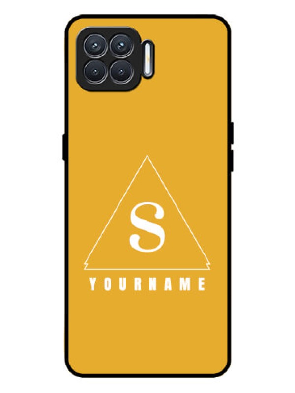 Custom Oppo F17 Personalized Glass Phone Case - simple triangle Design