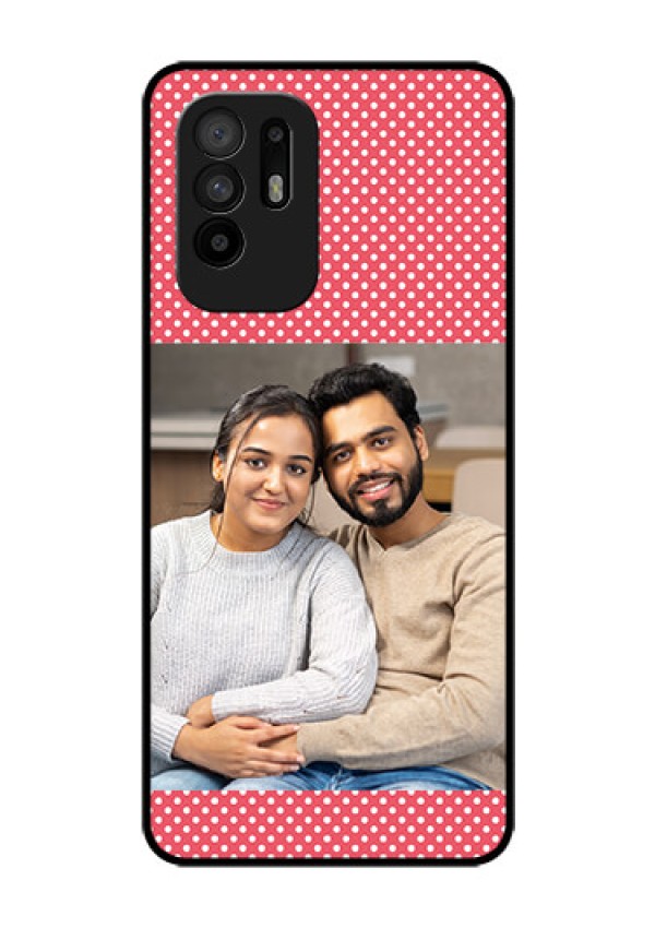 Oppo F19 Pro Plus 5G Custom Glass Phone Case - White Dotted Design