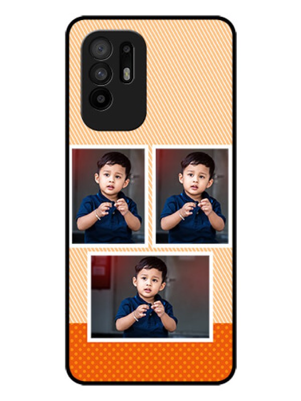 Custom Oppo F19 Pro Plus 5G Photo Printing on Glass Case - Bulk Photos Upload Design