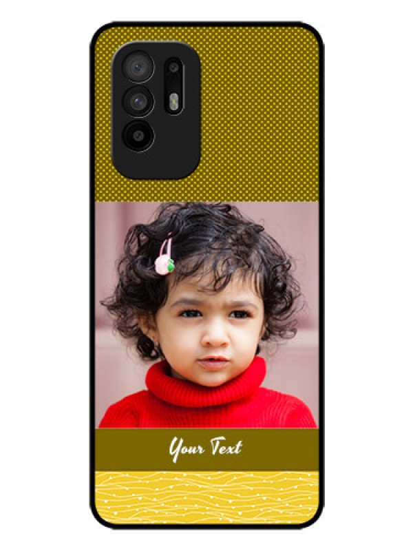 Custom Oppo F19 Pro Plus 5G Custom Glass Phone Case - Simple Green Color Design