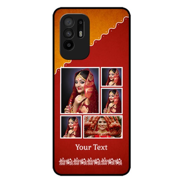 Oppo F19 Pro Plus 5G Personalized Glass Phone Case - Wedding Pic Upload Design