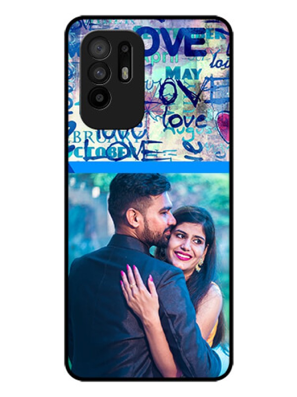 Custom Oppo F19 Pro Plus 5G Custom Glass Mobile Case - Colorful Love Design