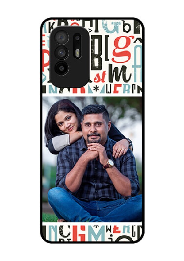 Oppo F19 Pro Plus 5G Personalized Glass Phone Case - Alphabet Design