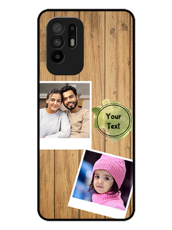 Custom Oppo F19 Pro Plus 5G Custom Glass Phone Case - Wooden Texture Design