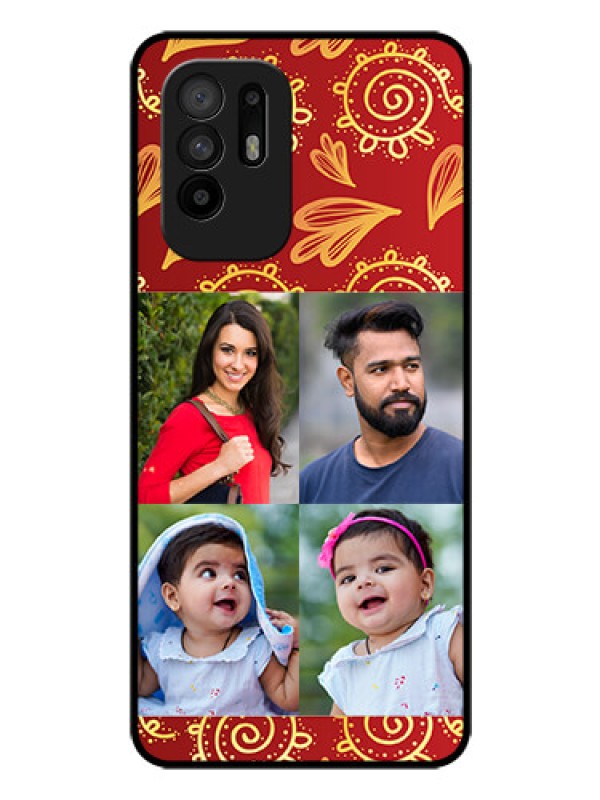 Custom Oppo F19 Pro Plus 5G Photo Printing on Glass Case - 4 Image Traditional Design