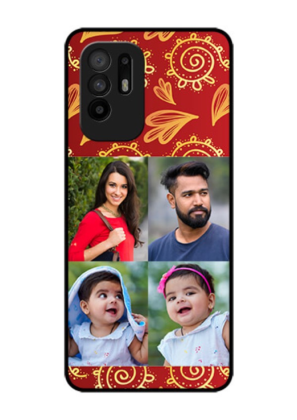 Oppo F19 Pro Plus 5G Photo Printing on Glass Case - 4 Image Traditional Design