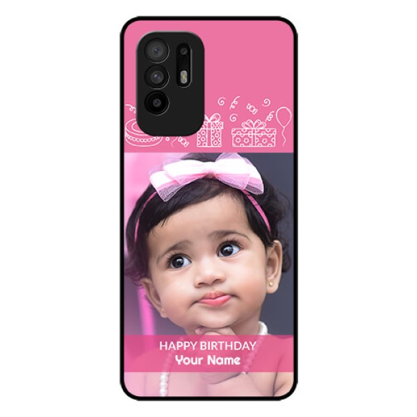 Oppo F19 Pro Plus 5G Photo Printing on Glass Case - with Birthday Line Art Design Oppo F19 Pro Plus 5G Photo Printing on Glass Case - with Birthday Line Art Design