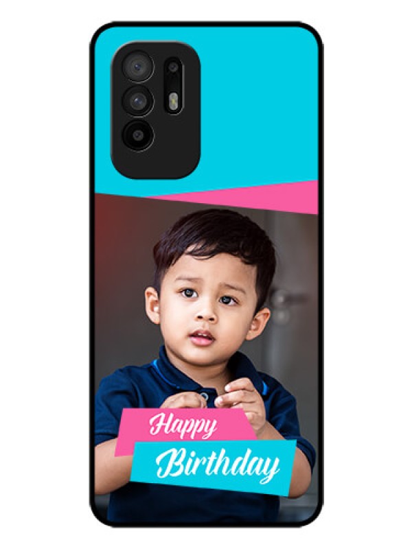 Custom Oppo F19 Pro Plus 5G Personalized Glass Phone Case - Image Holder with 2 Color Design