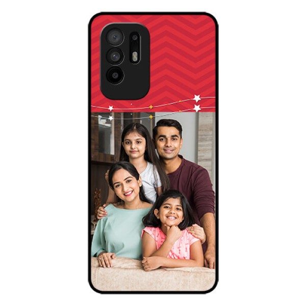 Oppo F19 Pro Plus 5G Personalized Glass Phone Case - Happy Family Design