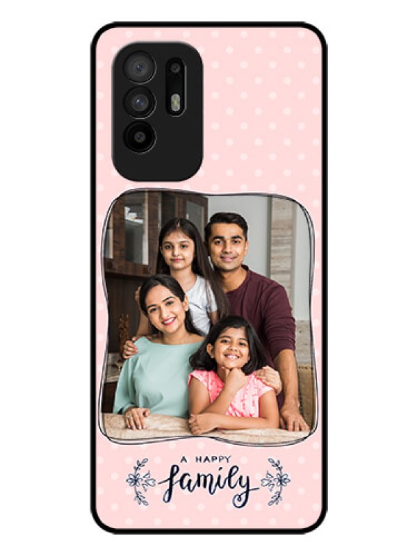 Custom Oppo F19 Pro Plus 5G Custom Glass Phone Case - Family with Dots Design