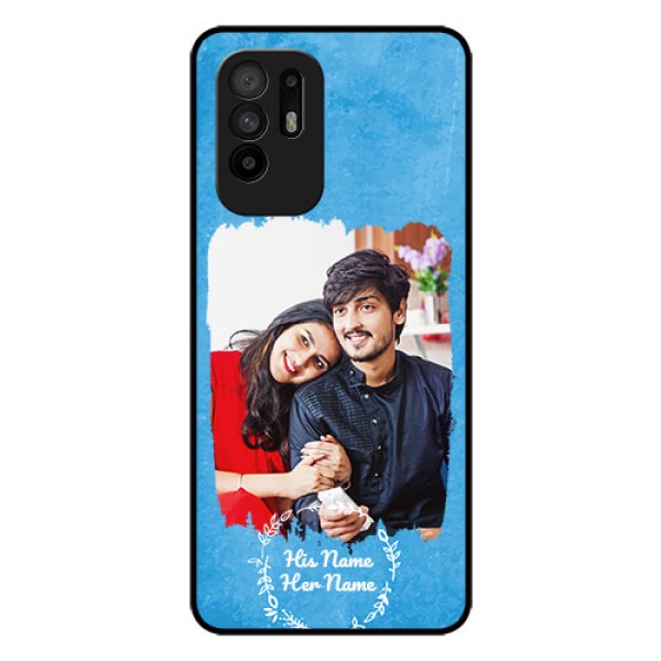 Oppo F19 Pro Plus 5G Custom Glass Phone Case - Blue Color Vintage Design Oppo F19 Pro Plus 5G Custom Glass Phone Case - Blue Color Vintage Design