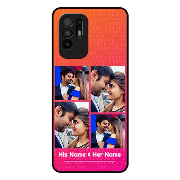 Oppo F19 Pro Plus 5G Custom Glass Phone Case - I Love You Pink Design