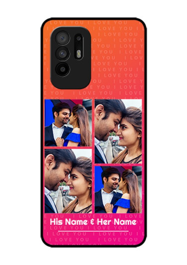 Oppo F19 Pro Plus 5G Custom Glass Phone Case - I Love You Pink Design
